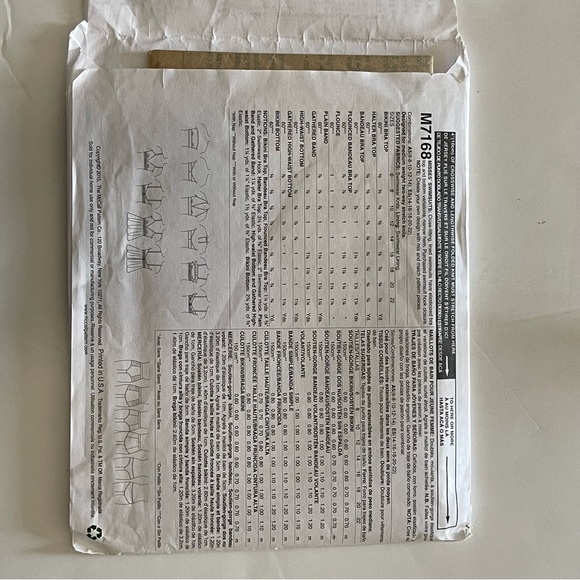 McCalls 7168 Misses Bikinis Pattern - Picture 2 of 13